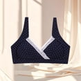 thumbnail image 4 of Nmnitkp Nursing Bras Antibacterial Fabric,Pregnant Women Do Not Sag During Pregnancy Breastfeeding Bra With Breast Pads Postpartum Nursing Bras for Breastfeeding Navy,75, 4 of 4