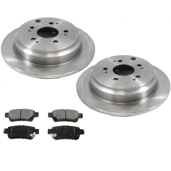 Rear Brake Disc Rotors & Ceramic Pads for Honda Odyssey 2005-2010