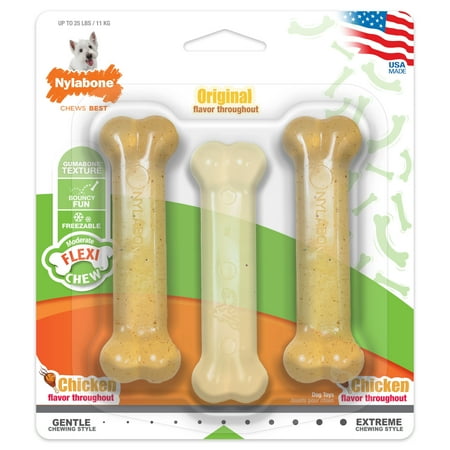 UPC: 0018214813507 | Nylabone FlexiChew Moderate Dog Toys Triple Pack Variety Small/Regular (3 Count)