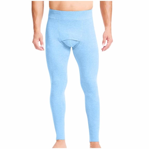 hotojiny Men Thermal Underwear Bottoms Soft Sports Running Tights Pants Fall Winter Warm Base Layer Leggings L-4XL