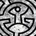 thumbnail image 3 of Westworld Round Modern Grey Blanket Featuring The Maze Symbol Fleece Throw , 48", 3 of 6