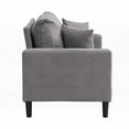thumbnail image 2 of 57" High Resilience Loveseat Sofa, Wooden Frame | Small Space Saving & Comfortable, 2 of 11