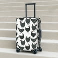 thumbnail image 4 of Cauagu Retro Rooster Print Travel Luggage Cover,Travel Dust-proof Suitcase Cover Softside Suitcase Protector for 18-32inch,Not Included Suitcase, 4 of 8