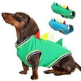 thumbnail image 2 of Dachshund Dinosaur Theme Costume Vest Breathable 2 Leg Design Easy to Wear Clothes For Small Dog Photography, 2 of 10
