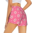 thumbnail image 3 of Vsdgher Cartoon Pigs and Hearts Print Women's Running Double Layer Shorts High Waisted with Pockets Elastic Yoga Workout Athletic Gym Sports, 3 of 8