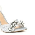 thumbnail image 4 of XYD Women Sparkly Diamond Open Round Toe Sandals Back Zipper Stiletto High Heels Blinging Prom Wedding Shoes Size 14.5 Silver, 4 of 4