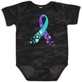 thumbnail image 3 of Inktastic Suicide Prevention Ribbon with Blue and Purple Hearts Boys or Girls Baby Bodysuit, 3 of 5