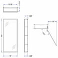 thumbnail image 3 of Taimei DIY Wall Frameless Mirror Medicine Cabinet 19" Wx30" Hx4.5/8” D (MMC1930-BL) with Beveled edges|Color Black|Bathroom Mirror Cabinet with 3 Adjustable Glass Shelves|Storage Cabinet by FOCA US, 3 of 5