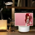 thumbnail image 6 of Hirioo Puppy Peeking Through Pink for Rectangular Acrylic with Night Light Best Gifts for Lover Girl Mom, Valentine's Day Anniversary Birthday Wedding Present, 6 of 9