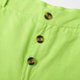 thumbnail image 4 of Pantalones cortos de lino con botones para hombre: cintura elástica, cordón, poliéster transpirable, pierna recta, tallas S-XXXL para primavera/verano, 4 of 8