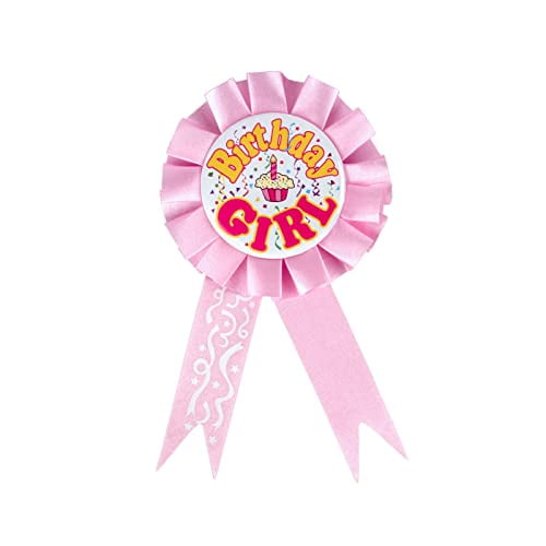 Fabric Birthday Girl Tinplate Badge Pins, Kids Birthday Rosette - Birthday  Badges - Party Birthday Pins for Toddler, Birthday Girl Pin, Brooch Buttons