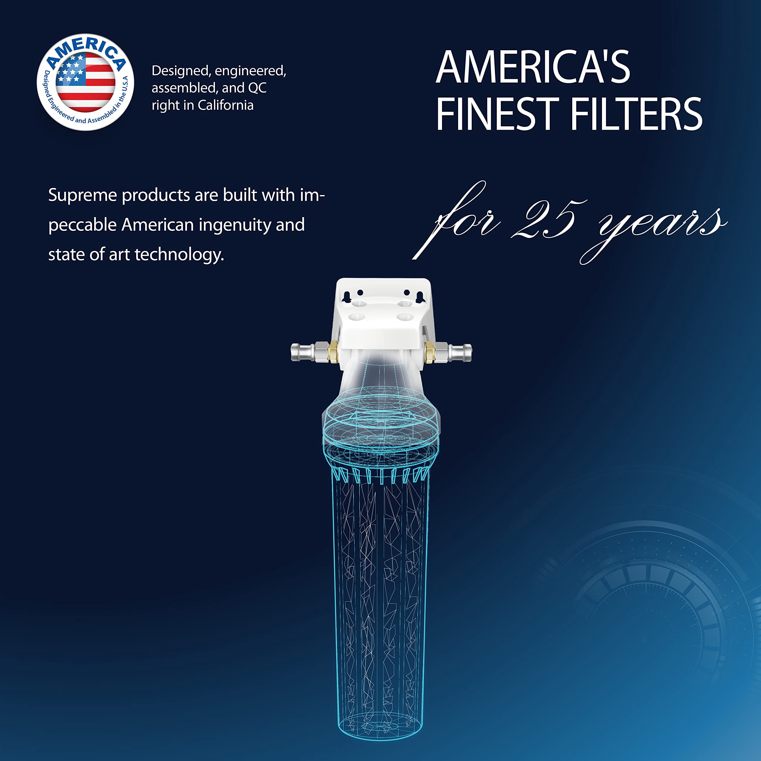 Apec Ultra High Capacity Under Sink Water Filtration System - Quality Made Filter (cs-2500)