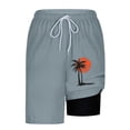 thumbnail image 6 of Stamzod Swimming Trunks for Men Hawaiian Bathing Suit with Mesh Lining Beach Shorts Swimsuit Navy M, 6 of 6