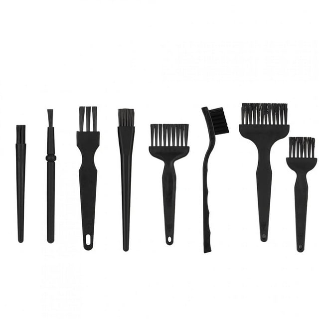 Kit de reparación de cepillos para ordenador y teléfono móvil, cepillo de limpieza antiestático portátil, color negro