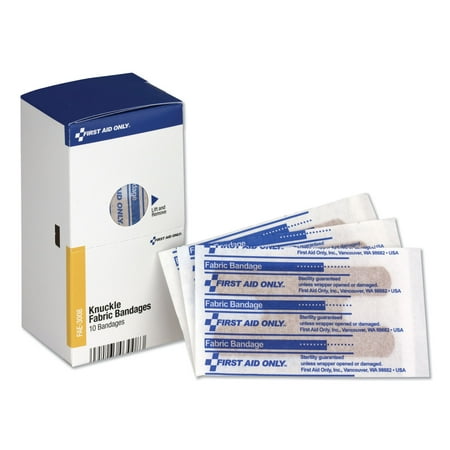 First Aid Only, FAOFAE3020, Knuckle/Fingertip Fabric Bandages, 10 / Box, Beige