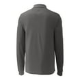 thumbnail image 3 of Men's Cutter & Buck Gray Gwinnett Stripers DryTec Advantage Tri-Blend Pique Long Sleeve Polo, 3 of 3