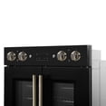 thumbnail image 2 of Forno Asti 30-Inch Double Electric Wall Oven with Upper French Doors in Black & Antique Brass, 7.36 cu. ft. Dual True Convection, 7,200W, Air Fry, Sous Vide, Self-Clean, 2 of 9