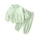 thumbnail image 5 of Odeerbi 6M-11Y Niños Niñas Trajes de Invierno Polipiel Sudaderas Cuello Mofle Con Media Cremallera Pantalones de Sudadera Niños Franela Manga Larga Ropa de Dormir Set, 5 of 9