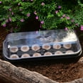 thumbnail image 6 of Dadiaei Long Sowing Tray with 12 Grid Blocks Seed Starter Kit Gardening Box with Transparent Cover for Indoor Outdoor Planting Easy Transplant Root System Gardening Supplies for Herb Vegetable Growth, 6 of 6
