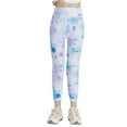 thumbnail image 4 of FINALGANG Child Girls Tie Dye Leggings High Stretch Athletic Pants For Everyday Wear Comfortable Sports Yoga Pants Trousers For Toddler Kids And Teen Soft Breathable Fabric Daily Wear 13-14 Years, 4 of 8