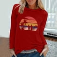 thumbnail image 1 of EQWLJWE Chemises à Manches Longues pour Femmes Lot Mode T-Shirt Décontracté à Manches Longues Imprimé de Printemps pour Femmes Col Rond Hauts Vêtements d'Automne pour Femmes, 1 of 6