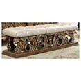 thumbnail image 2 of Constantine Bench in Synthetic Leather, Light Gold, Brown & Gold Finish, 2 of 5