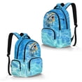 thumbnail image 2 of DISNIMO Shark Print Kids School Backpack for Boys Lightweight Schoolbag with Adjustable Strap for Primary Middle Students 17 Inch Large Bookbag Casual Daypack, 2 of 7