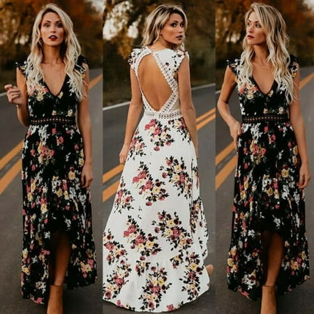  Plus Size Summer Dresses Women's Dresses Beach Casual Boho  Summer Dress Sleeveless Floral Women's Swimwear Cover Ups Clothes for Women  Going Out Dresses for Women(B Brown,Small) : Sports & Outdoors