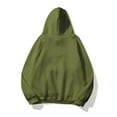 thumbnail image 5 of Cute Tops for Women Women's Solid Color Sweatshirt Women Solid Basic Letter Loose Hoodie Sweatshirt Long Sleeve Pocket Drop Shoulder Pullovers Top, 5 of 5