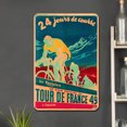 thumbnail image 2 of Hojalata Rectangular 20*30cm Plano Serie Caligrafía Y Pintura Tour Francia 1949, 2 of 9