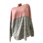 Victorias Secret Pink Varsity Crew Pullover Sweatshirt Pink Gray Marl Size Small NWT