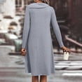 thumbnail image 6 of Ynynloco Fall A Line Dresses for Women 2026 Crew Neck Long Sleeve Casual Loose Flowy Swing Midi Dress, 6 of 6
