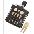 thumbnail image 1 of GB 6oz Hip Flask with Black Leather Wrap and Golf Tools, 1 of 1