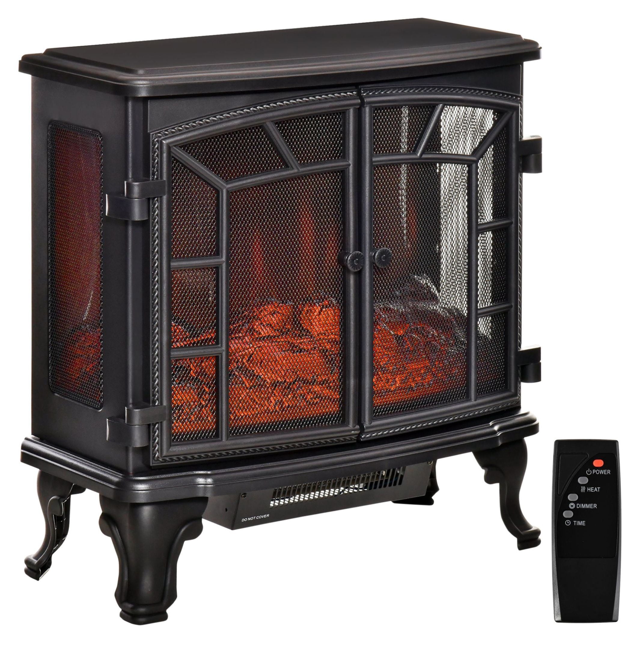 Duraflame 3D Black Infrared Electric Fireplace Stove with Remote