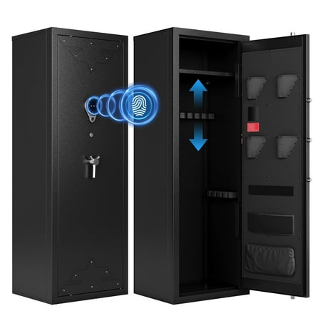 KAER 10-15 Gun Safe Quick Access Biometric Gun Safe Large Unassembled Gun Cabinet for Home and Shotgun