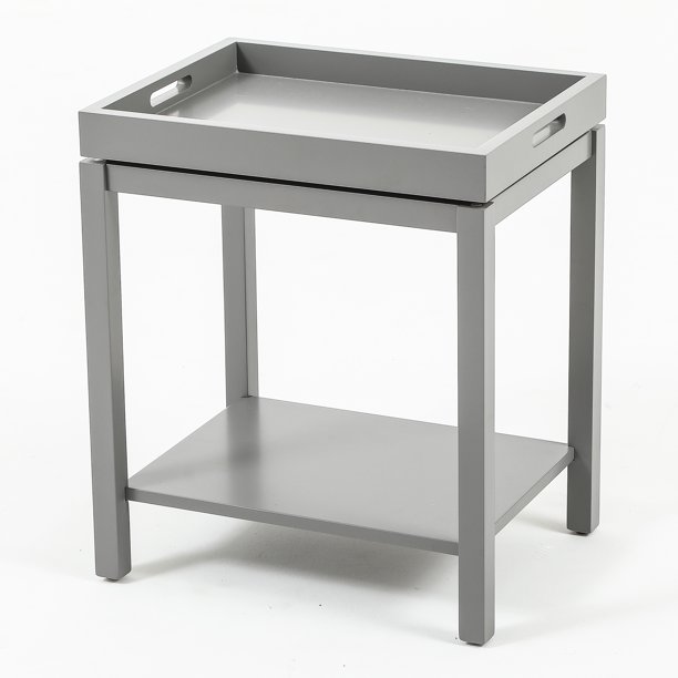 Gray Tray End Table