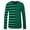 Green Navy, variant on Men's Long Sleeve Striped Shirts T shirt Casual Crewneck Cotton Tee Shirts