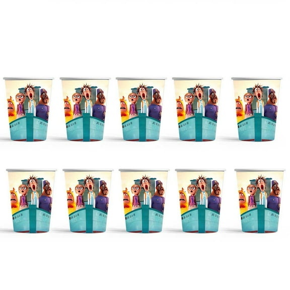 Cloudy with a Chance of Meatballs Party Supplies Cups Birthday Tableware Disposable Paper Mouthwash Drinking Cups