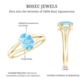 thumbnail image 5 of Oval Shape Aquamarine Solitaire Ring for Women, March Birthstone Ring - 1 Carat - AAA Quality - with Jewelry Box, 18K Yellow Gold, US 12.50, 5 of 6
