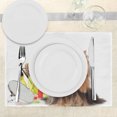 thumbnail image 3 of Ambesonne Yorkie Place Mats Set of 4, Hairstyle Puppy, Standard Size, Dark Brown Multicolor, 3 of 6