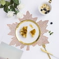thumbnail image 5 of Thanksgiving Decorations Clearance, Hollow PVC Maple Leaf Shaped Placemat And Oil Proof Household Western Style Placemat Insulation Pad Decorative Placemat Fall Decor, 5 of 7