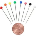 Hello Hobby Assorted Color Ball-Head Steel Pins Size 20 1-1/4 inch 80 ...