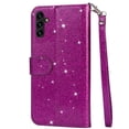 thumbnail image 2 of Case for FOXDOCK Samsung Galaxy A34 5G Glitter Zipper Wallet Case with Short Hand Strap, 2 of 4