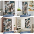 thumbnail image 5 of Blue Brown Geometric Waterproof Shower Curtain, Stall 36"x72" Washable Polyester Fabric Shower Curtains for Bathroom, Modern Ombre Abstract Art Decorative Bathtub Curtain Sets with Hooks, 5 of 9