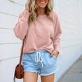 thumbnail image 2 of Birdeem Mode Femmes Décontracté Uni Manches Longues Chandail Chandail en Molleton Blouse Tops, 2 of 5