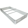 thumbnail image 1 of Sunnydaze Galvanized Steel Rectangle Raised Garden Bed - 4' x 8' - Silver, 1 of 6