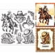thumbnail image 1 of Sellos transparentes de vaquero para tarjetas, sellos del Salvaje Oeste, 5,91 x 5,91 pulgadas., 1 of 8