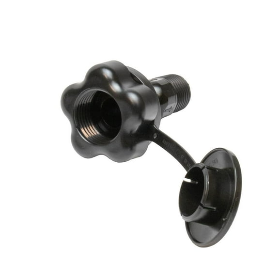 Nautilus System Replacement Tank Flush Connection, No Flange/Check Valve, Black