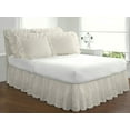 thumbnail image 2 of Fresh Ideas Ruffled Eyelet 18" Bed Skirt, Full, Ivory, 2 of 2