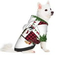thumbnail image 2 of JUNZAN Dog Hoodie Puppy Sweater Sweatshirt,Cold Weather Coat Pet Clothes for Dog Cat-Vintage Buffalo Plaid Christmas Camper, 2 of 7
